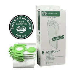 SEBO Filter Bag Box FELIX/DART (8 bags with caps)