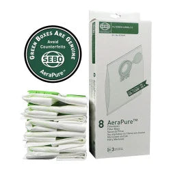 SEBO Filter Bag Box D (8 bags with caps), 8120