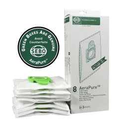 SEBO Filter Bag Box E (8 bags with caps)
